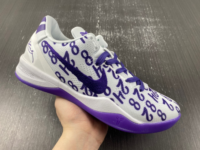 nike kobe 8 protro “white court purple” 100-fq3549