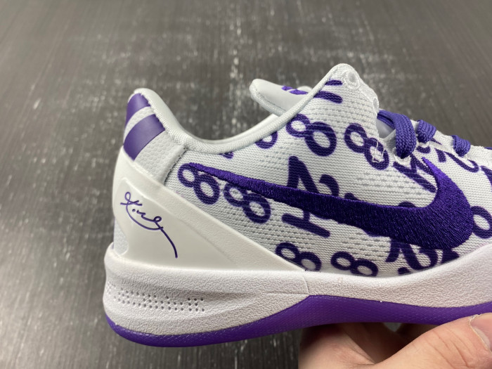 nike kobe 8 protro “white court purple” 100-fq3549