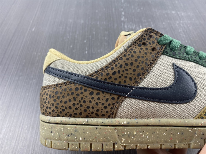 nike dunk low safari golden moss dx2654-200