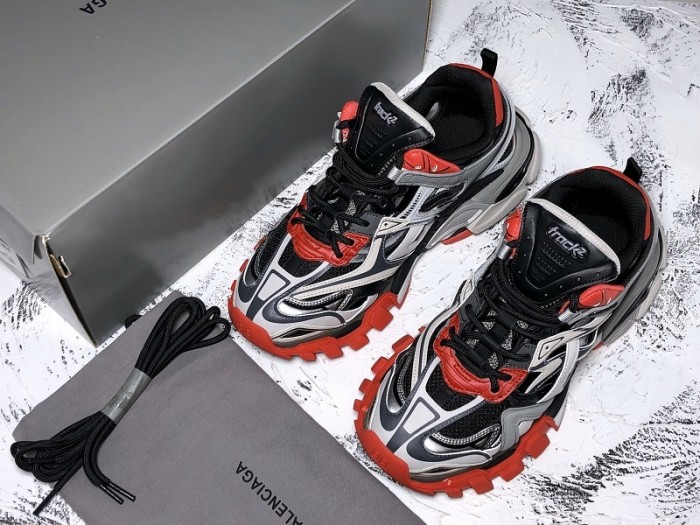balen sneaker tess.s.gomma 4.0 grey red 570391 w2gn5 1003