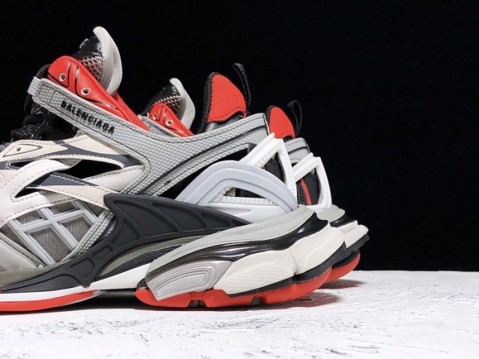 balen sneaker tess.s.gomma 4.0 grey red 570391 w2gn5 1003