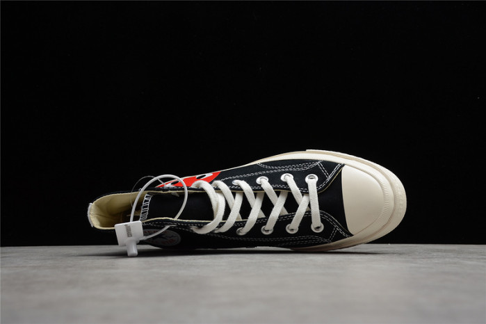converse chuck taylor all-star 70s hi comme des garcons play black 150204c