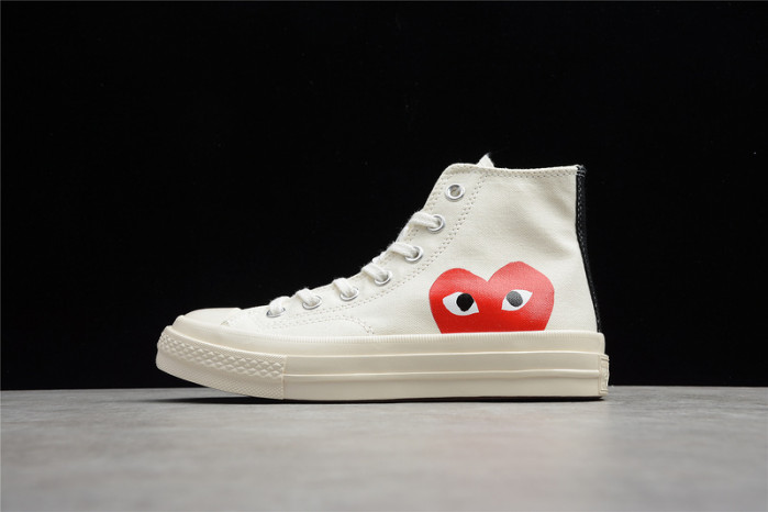 converse chuck taylor all-star 70s hi comme des garcons play white 150205c