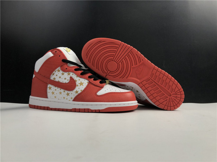nike dunk high pro sb S*p3eme red stars 307385-161