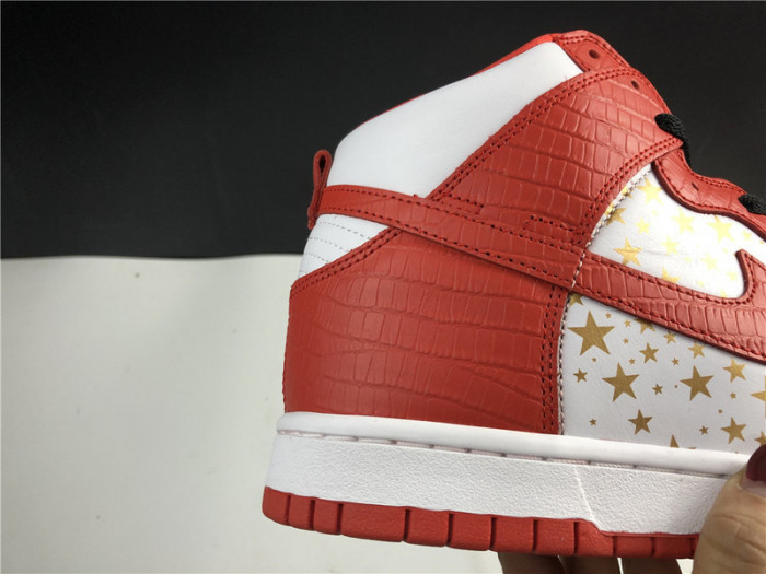 nike dunk high pro sb S*p3eme red stars 307385-161