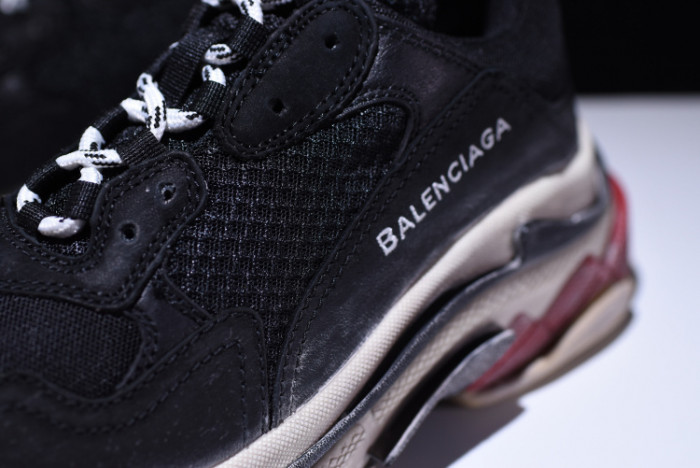 Balen 17FW TRIPLE S TRAINER BLACK/ RED 483513 W06E1 1000