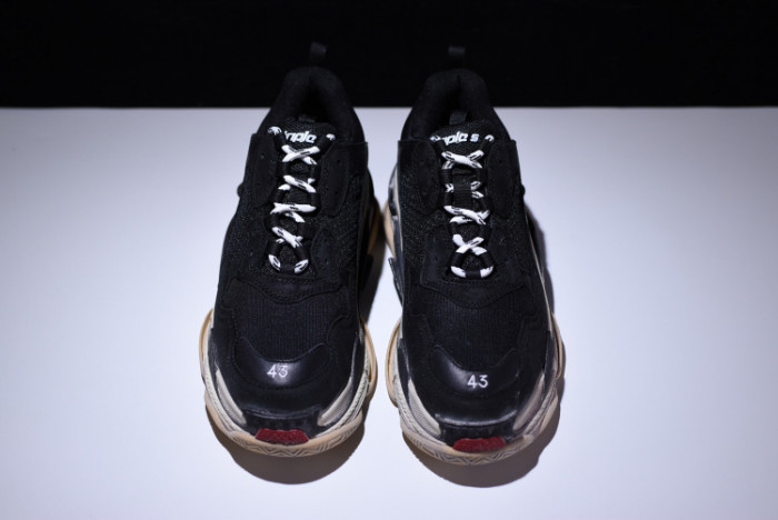 Balen 17FW TRIPLE S TRAINER BLACK/ RED 483513 W06E1 1000