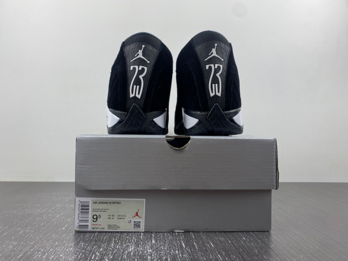 air jordan 14 “black/white/university red” 487471-016