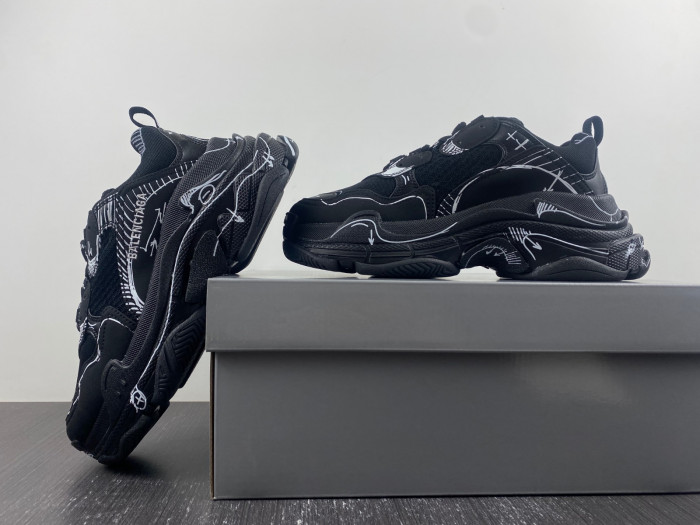 balen triple s black 536737 w2fw6 0102