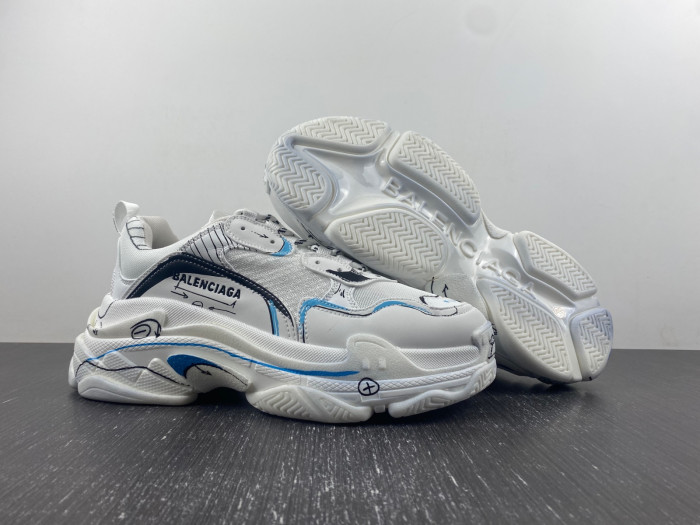 balen triple s white 536737 w3srb 9014