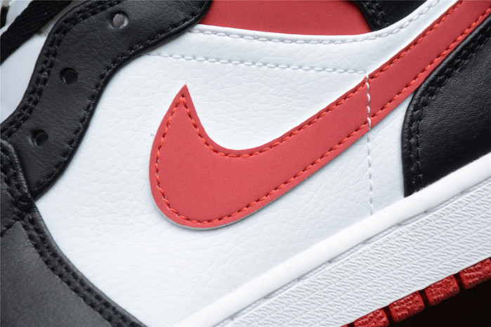 air jordan 1 mid gym red black white 554724-122