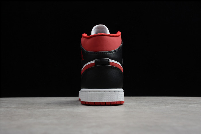 air jordan 1 mid gym red black white 554724-122