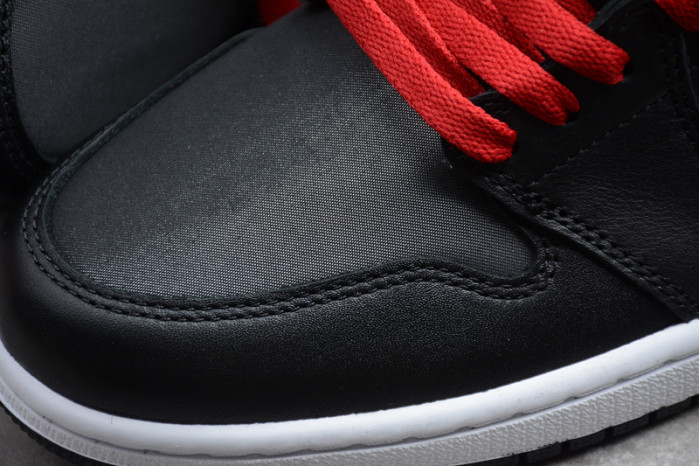 air jordan 1 retro high black satin gym red 555088-060