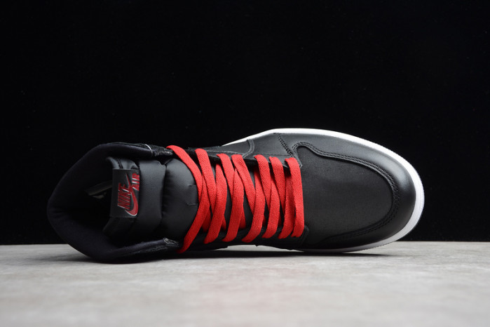 air jordan 1 retro high black satin gym red 555088-060