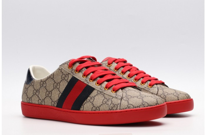 gu ace embroidered low-top sneaker
