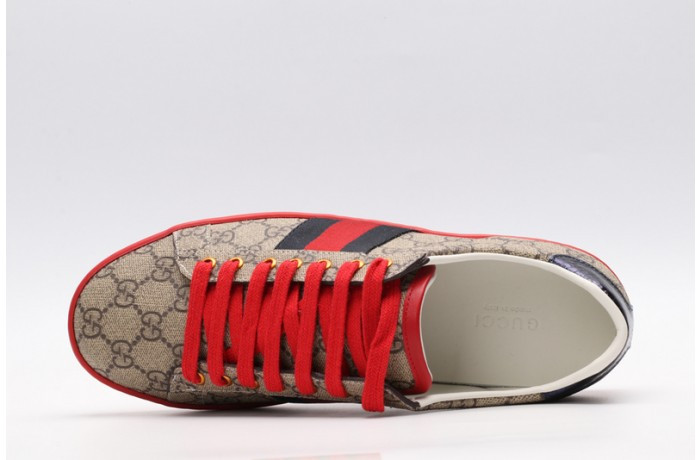 gu ace embroidered low-top sneaker