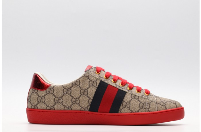 gu ace embroidered low-top sneaker
