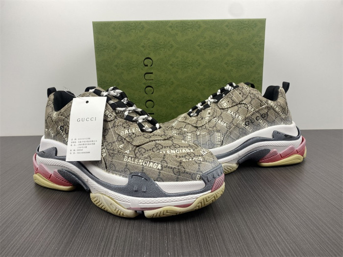 gu x balen the hacker project triple s beige 68106 6ulz10 9795