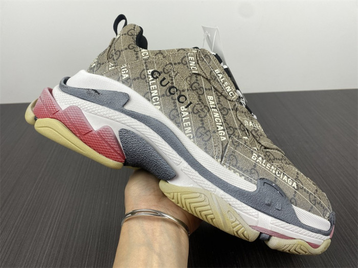 gu x balen the hacker project triple s beige 68106 6ulz10 9795