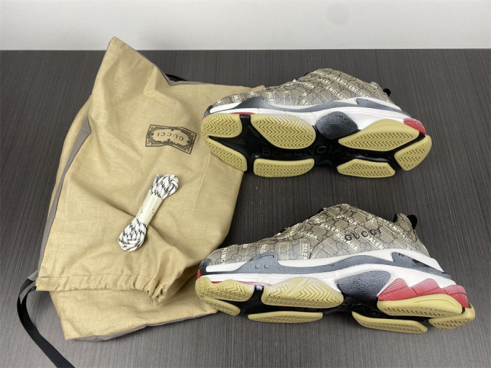 gu x balen the hacker project triple s beige 68106 6ulz10 9795