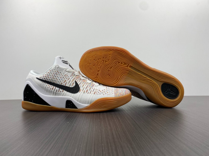 nike kobe 9 elite premium low htm milan white multi-color 698595-109
