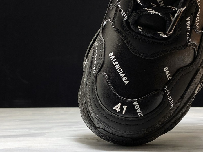 balen triple s trainers black letters 541624 w09o1 9013