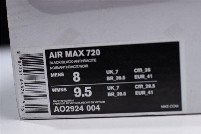 nike air max 720 triple black ao2924-004