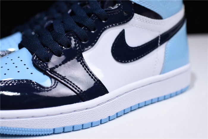 air jordan 1 unc blue chill patent leather cd0461-401