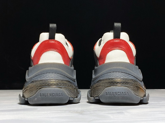 balen triple s trainers clear sole black /brown/ red 541624 w09o1 9000