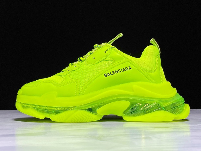balen triple s trainers clear sole fllo yellow 541624 w09o1 9002