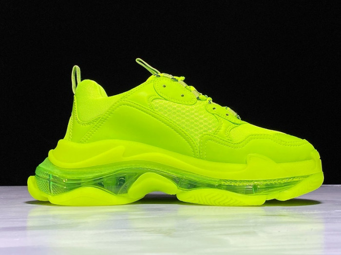 balen triple s trainers clear sole fllo yellow 541624 w09o1 9002