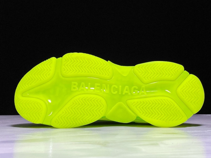 balen triple s trainers clear sole fllo yellow 541624 w09o1 9002