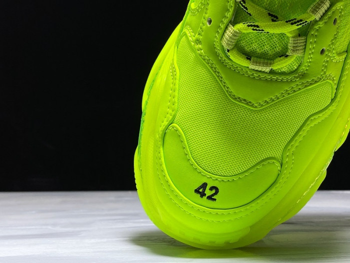 balen triple s trainers clear sole fllo yellow 541624 w09o1 9002
