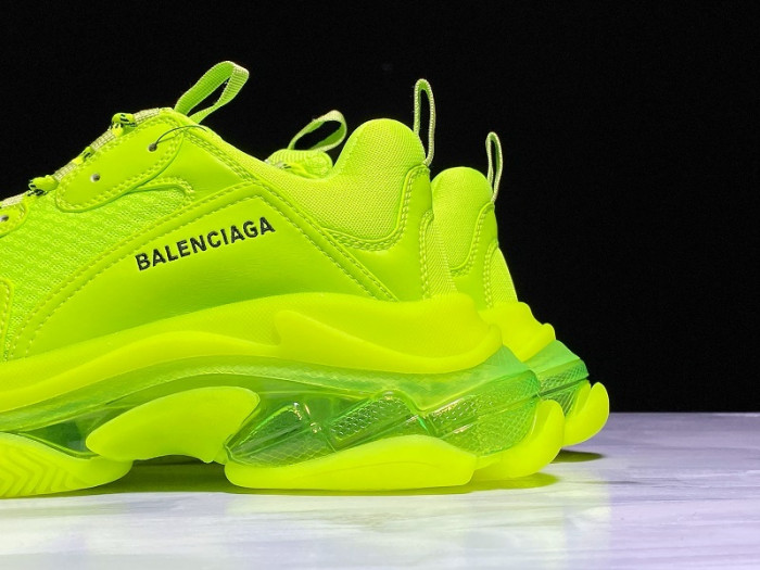 balen triple s trainers clear sole fllo yellow 541624 w09o1 9002