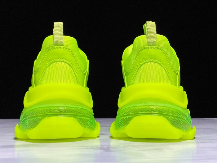 balen triple s trainers clear sole fllo yellow 541624 w09o1 9002
