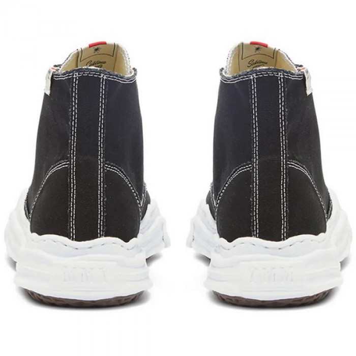 maison mihara yasuhiro high top canvas sneakers