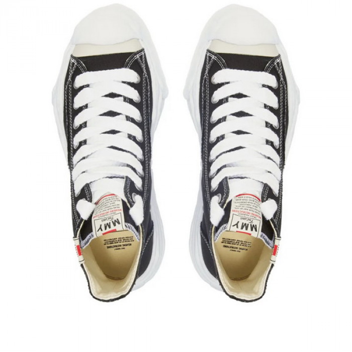 maison mihara yasuhiro high top canvas sneakers