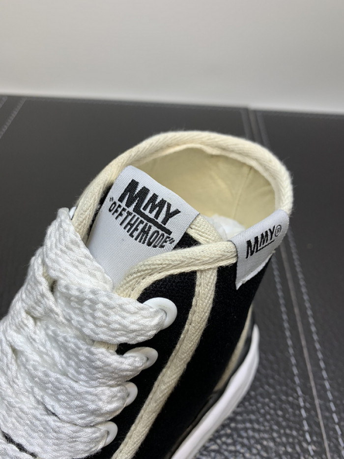maison mihara yasuhiro high top canvas sneakers