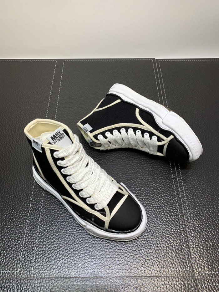 maison mihara yasuhiro high top canvas sneakers