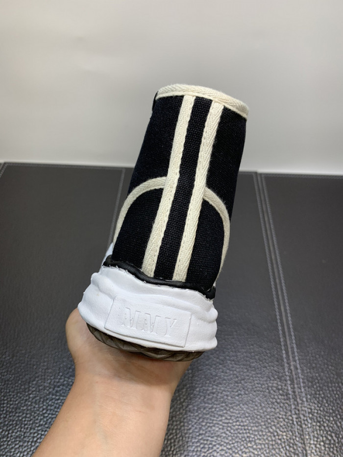 maison mihara yasuhiro high top canvas sneakers