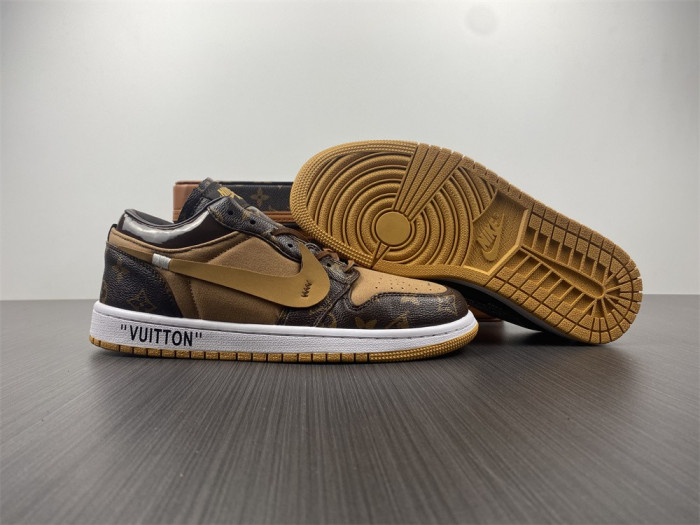 l*v x of x air jordan 1 customs aq0818-201