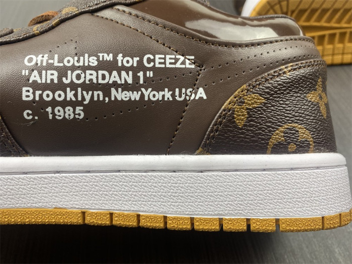 l*v x of x air jordan 1 customs aq0818-201