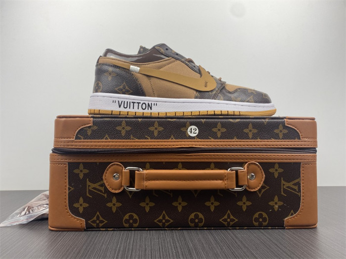 l*v x of x air jordan 1 customs aq0818-201