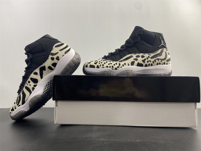 air jordan 11 “animal instinct” black / red / sail / white ar0715-010