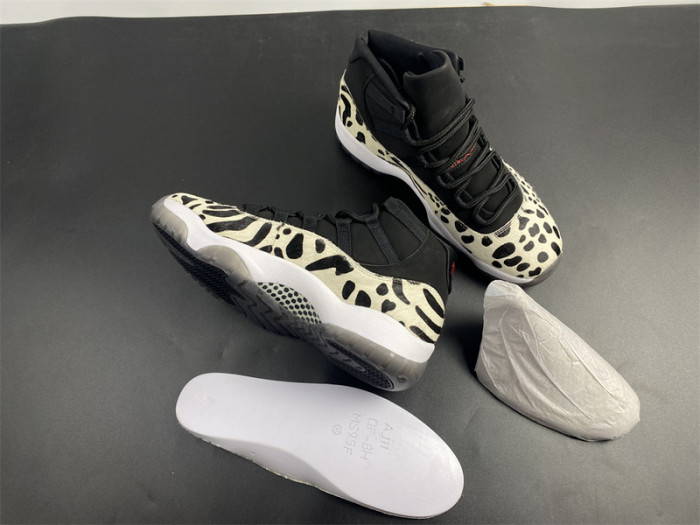 air jordan 11 “animal instinct” black / red / sail / white ar0715-010