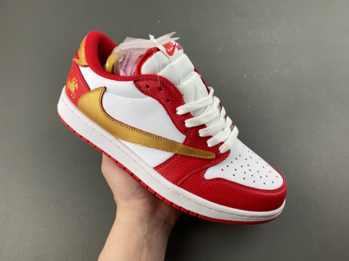 Travis Scott x Air Jordan 1 Low White Red