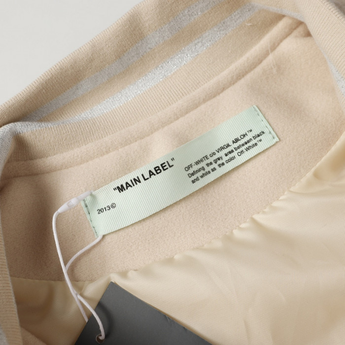 0ff white varsity jacket