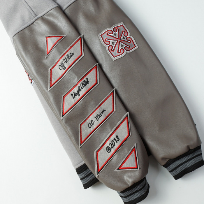 0ff white varsity jacket
