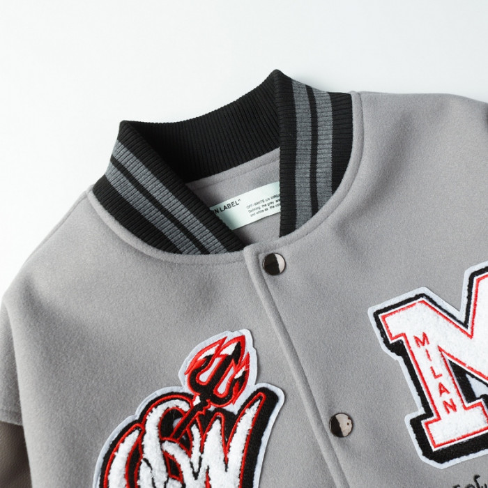 0ff white varsity jacket