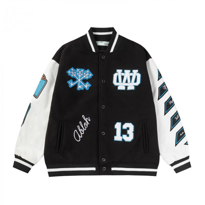 0ff white varsity jacket